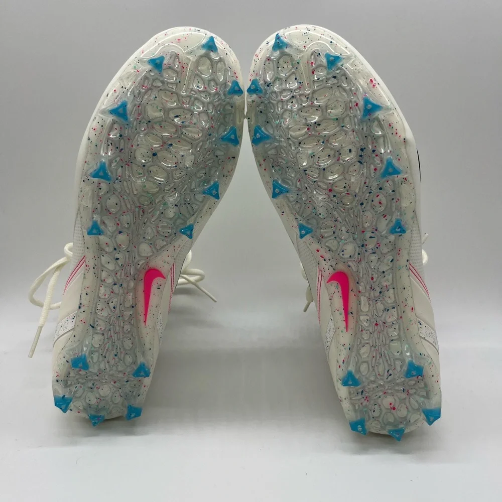 Nike alpha huarache 8 elite lacrosse cleats white / multicolored new without box - Picture 7 of 7